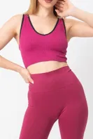 Seamless Fitilli V Yaka Esnek Askılı Spor Sütyen DoReMi 002-000167