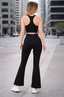 İspanyol Paça Seamless Kadın Tayt DoReMi 002-T16391 Siyah detay görünüm