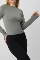 Move Seamless Spor Tişört DoReMi 002-000173 Haki farklı açı
