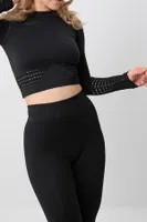 Seamless Uzun Kollu Spor Tişört DoReMi 002-000159 Siyah farklı açı