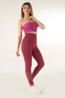Yüksel Bel Seamless Spor Tayt DoReMi 002-000180 Fuşya detay görünüm