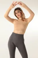 Uzun Kollu Bisiklet Yaka Fitilli Crop DoReMi 002-000106 detay görünüm