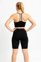 Yüksek Bel Spor Kısa Tayt DoReMi 002-T16414 Siyah detay görünüm