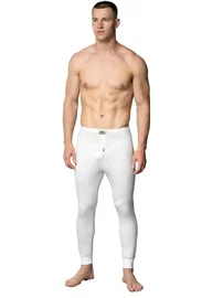 Düğmeli İnterlok Erkek Krem Pijama Alt Gümüş 4017