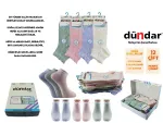 Yıkamalı Kokulu Dikişsiz Kadın Penye Patik Çorap 12'li Dündar 4308-20 Asorti