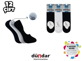 Dündar Çorap Likralı Dikişsiz Yıkamalı Kokulu Erkek Penye Babet 12'li Dündar 8207