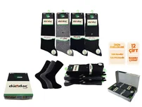 Dündar Çorap Kokulu Dikişsiz Yıkamalı Erkek Yazlık Bambu Çorap 12'li Dündar 5534