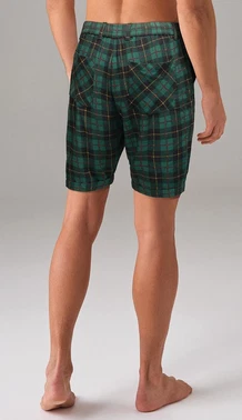 Doreanse Ekoseli Yeşil Cepli Erkek Şort Doreanse 4632 - Alternatif Görünüm