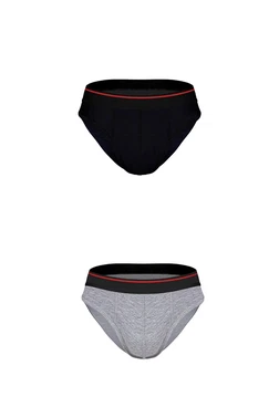 Darkzone 2Li Lastikli Siyah Erkek Slip Darkzone 0002