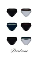 Erkek 6'Lı Lastikli Karışık Renkli Slip Darkzone 6005 Görsel