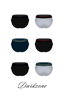 Darkzone Erkek 6'Lı Lastikli Karışık Renkli Slip Darkzone 6005 - Alternatif Görünüm