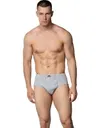 6Lı Penye Erkek Slip Külot Gümüş 3006 - 6 Adet