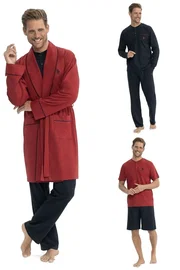 Us. POLO Assn. Erkek Çeyizlik 5li Sabahlıklı Pijama Takım Bordo U.s Polo Assn. 12040