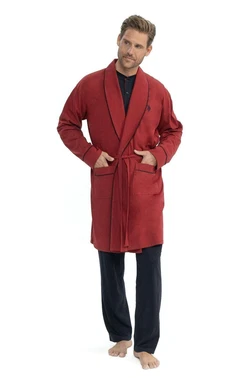 Us. POLO Assn. Erkek Çeyizlik 5li Sabahlıklı Pijama Takım Bordo U.s Polo Assn. 12040 - Alternatif Görünüm