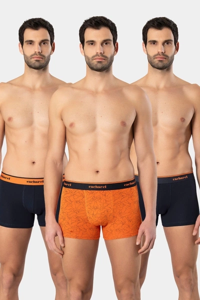 Pamuklu Desenli Likralı Erkek Boxer 3lü Cacharel 1339