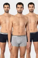 Likralı 3lü Desenli Erkek Boxer Cacharel 1339 Lacivert 3
