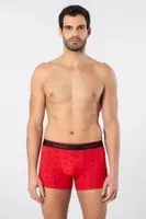 Desenli Likralı Erkek Boxer 3lü Cacharel 1339 Ekru No.2 Lacivert 5 detay görünüm