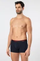 Desenli Likralı Erkek Boxer 3lü Cacharel 1339 Ekru No.2 Lacivert 5 görsel 4