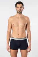 Desenli Likralı Erkek Boxer 3lü Cacharel 1339 Ekru Lacivert 6 detay görünüm
