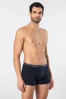 Desenli Likralı Erkek Boxer 3lü Cacharel 1339 Ekru Lacivert 6 farklı açı