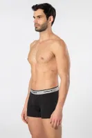 Geniş Bel Lastikli Desenli Likralı Erkek Boxer 3lü Cacharel 1339 Siyah 1 görsel 4