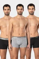 3lü Geniş Bel Lastikli Desenli Likralı Erkek Boxer Cacharel 1339 Siyah 2