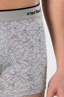 3lü Geniş Bel Lastikli Desenli Likralı Erkek Boxer Cacharel 1339 Siyah 2 detay görünüm