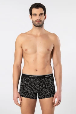 Cacharel 3lü Desenli Likralı Pamuklu Erkek Boxer Cacharel 1339 - Alternatif Görünüm
