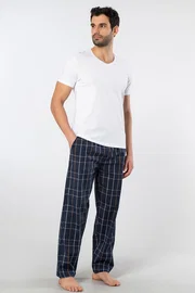 Cacharel V Yaka Kısa Kollu Erkek Dokuma Pijama Takımı Cacharel 2238