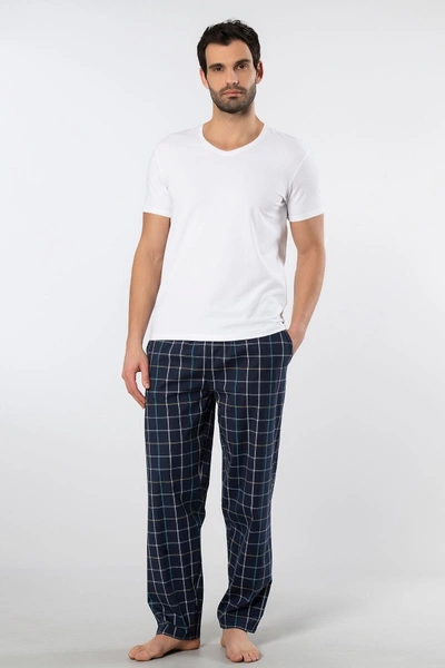 Kare Desenli Dokuma Erkek Pijama Takımı Cacharel 2238