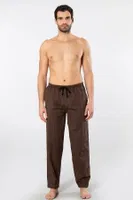 Tek Alt Kahverengi Erkek Dokuma Pijama Cacharel 2240 Kahve 1