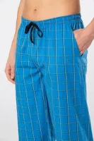 Kareli Mavi Erkek Dokuma Tek Alt Pijama Cacharel 2240 Mavi 3 farklı açı