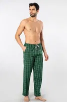Yeşil Kare Desenli Erkek Dokuma Pijama Tek Alt Cacharel 2240 Yeşil 4 detay görünüm