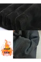 Erkek İçi Peluş Termal Tayt Kışlık Peluşlu Polarlı Likralı Polar Termal İçlik Perafitol 8024 Siyah detay görünüm