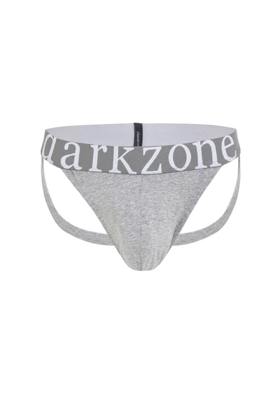 Gri Fantezi Arkası Açık Erkek Jockstrap Darkzone 6853