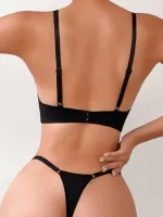 File Siyah Seksi Fantazi Sütyen Takım SHE 2005 Siyah görsel 6