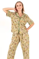 Floral Kısa Kollu Kadın Pijama Takım DoReMi 002-000092 detay görünüm
