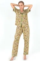 Floral Kısa Kollu Kadın Pijama Takım DoReMi 002-000092 farklı açı