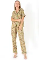 Floral Kısa Kollu Kadın Pijama Takım DoReMi 002-000092 görsel 4