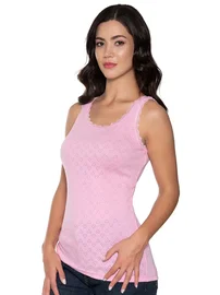 Gümüş Geniş Askılı Kalpli Jakarlı Kadın Atlet Gümüş 3081 - 6 Adet