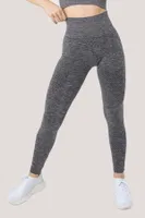 Gigotto Kadın Seamless Yüksek Bel Spor Tayt Miorre 279-000009 Gri Melanj