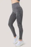 Gigotto Kadın Seamless Yüksek Bel Spor Tayt Miorre 279-000009 Gri Melanj farklı açı