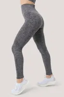 Gigotto Kadın Seamless Yüksek Bel Spor Tayt Miorre 279-000009 Gri Melanj görsel 4