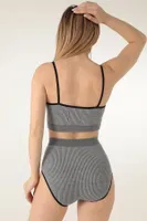 Gigotto Seamless Desenli Soft Büstiyer Doremi 001-001208 Gri görsel 7