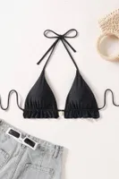 Gögüs Aksesuar Detaylı Bikini Üstü (Çıkartılabilir Kaplı) Siyah Angelsin MS 40999 Siyah farklı açı