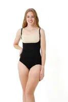 Göğüs Altı Askılı Çıtçıtlı Kadın Body Korse FormActive 1045  Siyah görsel 10