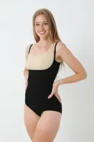 Göğüs Altı Askılı Çıtçıtlı Kadın Body Korse FormActive 1045  Siyah görsel 12