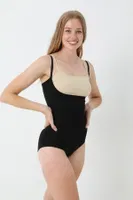 Göğüs Altı Askılı Çıtçıtlı Kadın Body Korse FormActive 1045  Siyah görsel 13