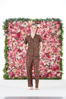 Gömlek Yaka Kaplan Desenli Önden Düğmeli Kısa Kollu Marla Pijama Takımı Estiva 25175 Kahverengi görsel 5