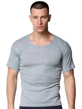 Gümüş Gri Kısa Kollu Ribana Bisiklet Yaka Erkek Atlet 6lı Gümüş 3101 - 6 Adet